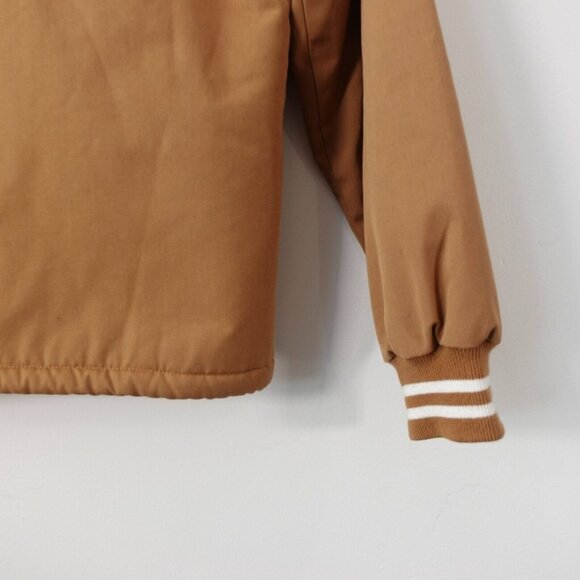 RARE Vintage CHAMPION Jacket Small Tan Canvas Camel Coach Oatmeal Fleece Field - Picture 13 of 15